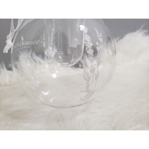 UNUSED Young Living Ornament Glass Diffuser Etched Design Globe Essential Oils - Picture 7 of 7
